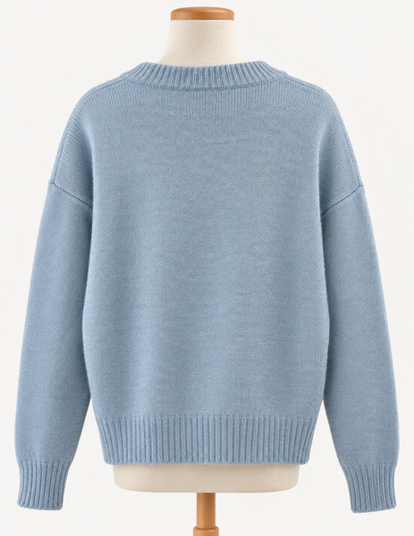 SWEATER TRENZAS CELESTE