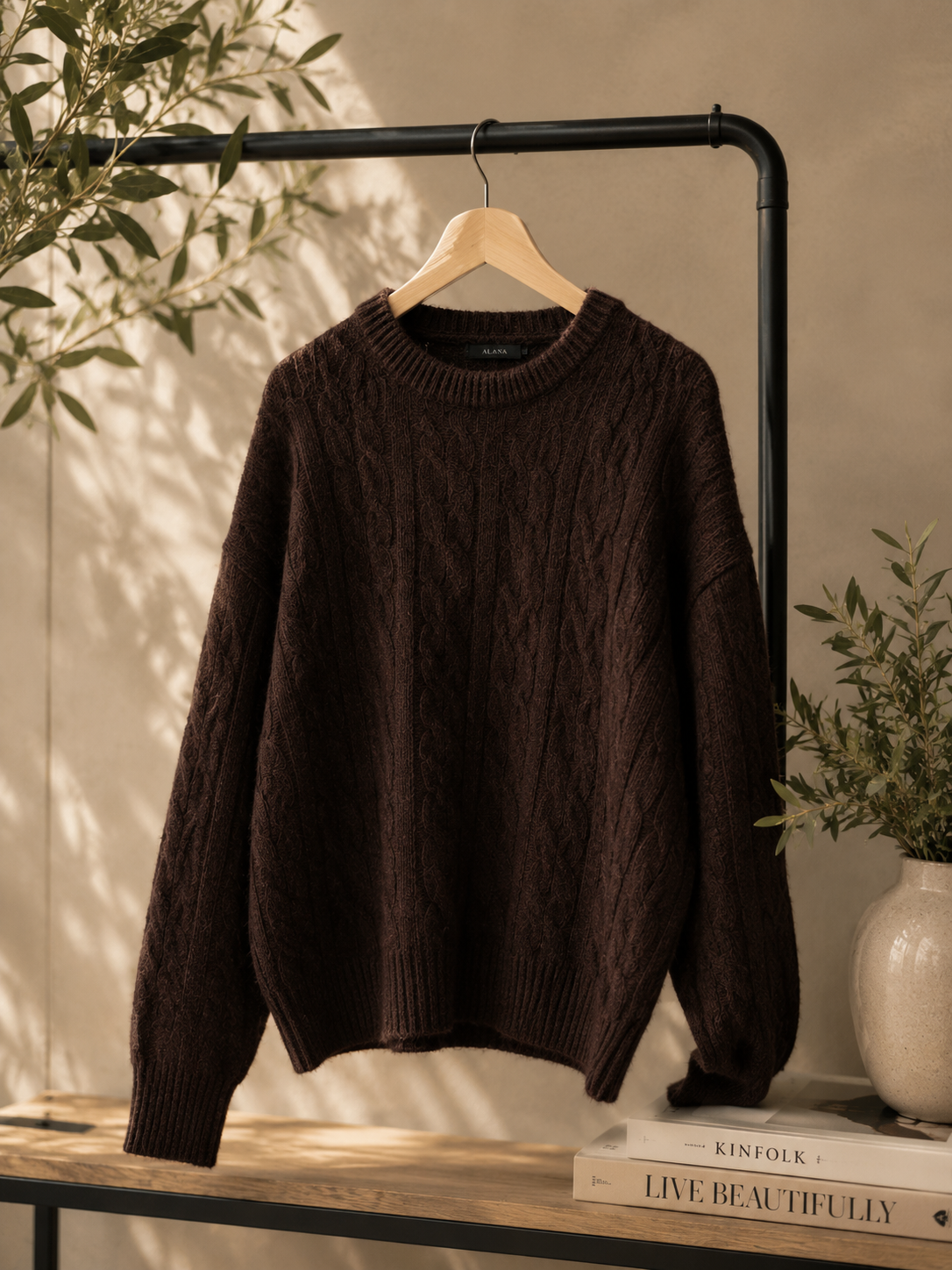 SWEATER TRENZAS CAFÉ