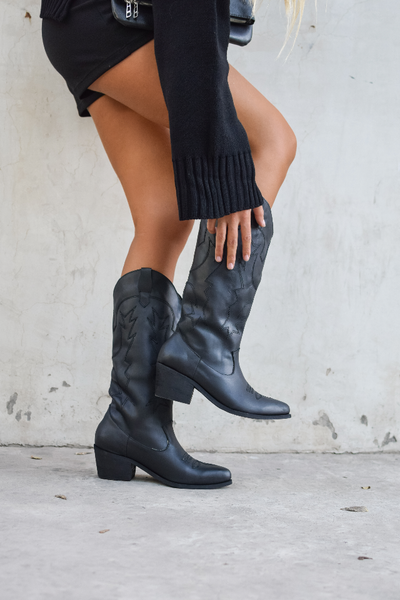 TEXAS BOOTS LARGAS BLACK